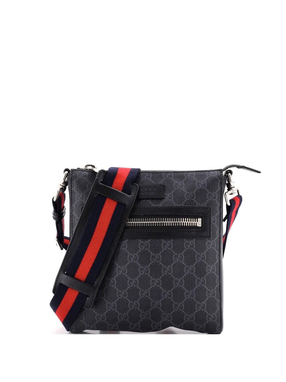 Gucci Web Strap Front Zip Messenger Bag #323364G10B